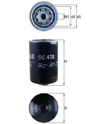 MAHLE OC470 Yağ Filtresi 068115561F