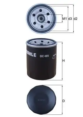 MAHLE OC495 Yağ Filtresi MR984204