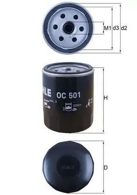 MAHLE OC501 Yağ Filtresi