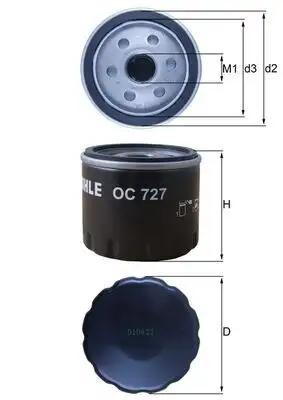 MAHLE OC727 Yağ Filtresi