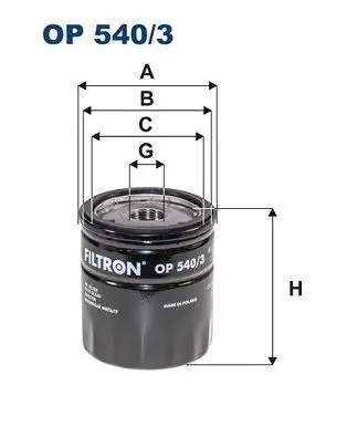FILTRON OP540/3 Yağ Filtresi