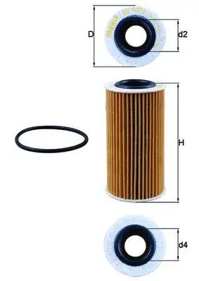 MAHLE OX1076D Yağ Filtresi 059198405B