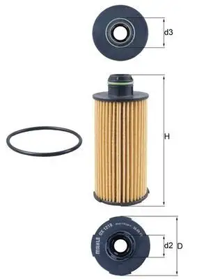 MAHLE OX1219D Yağ Filtresi 71779389