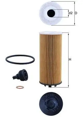 MAHLE OX1238D Yağ Filtresi 11428593186