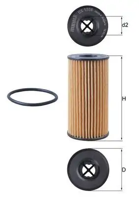 MAHLE OX1308D Yağ Filtresi