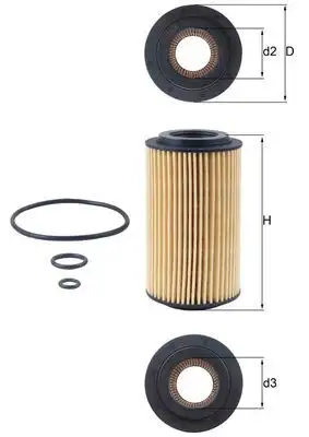 MAHLE OX153D3 Yağ Filtresi