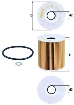 MAHLE OX156D Yağ Filtresi 11428513375