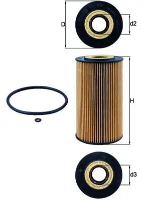 MAHLE OX169D Yağ Filtresi A6281800109
