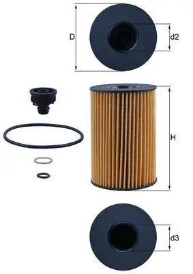MAHLE OX353/7D Yağ Filtresi