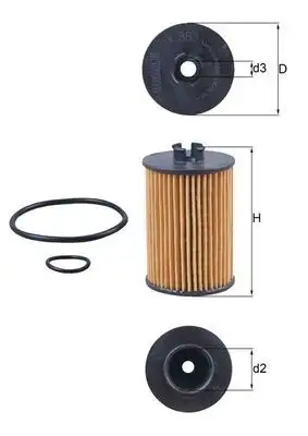 MAHLE OX382D Yağ Filtresi A2661800010