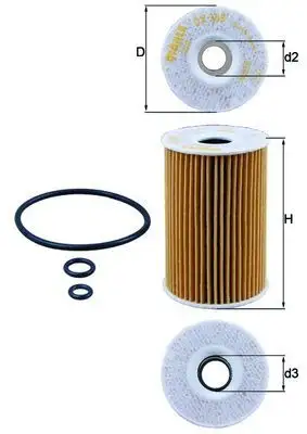 MAHLE OX388D Yağ Filtresi 03L115562