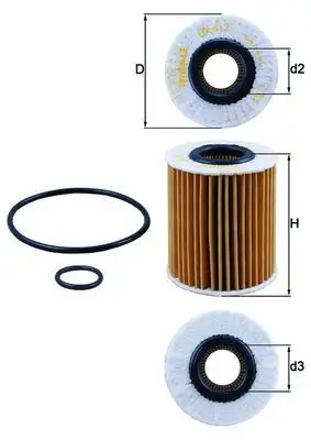 MAHLE OX413D1 Yağ Filtresi