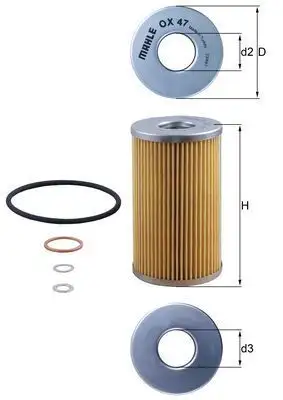 MAHLE OX47D Yağ Filtresi