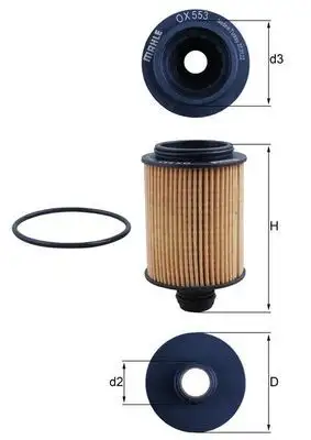 MAHLE OX553D Yağ Filtresi