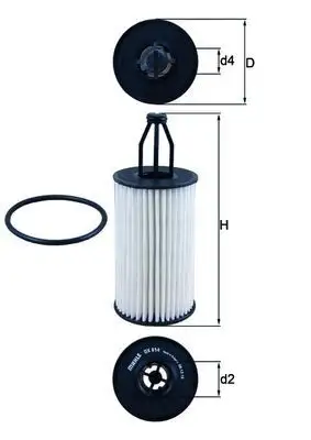 MAHLE OX814D Yağ Filtresi A2761840025