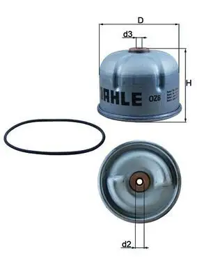 MAHLE OZ6D Yağ Filtresi 6C1Q6N602BA