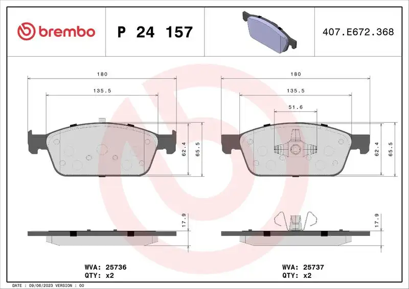 BREMBO P24157 Ön Fren Balatası
