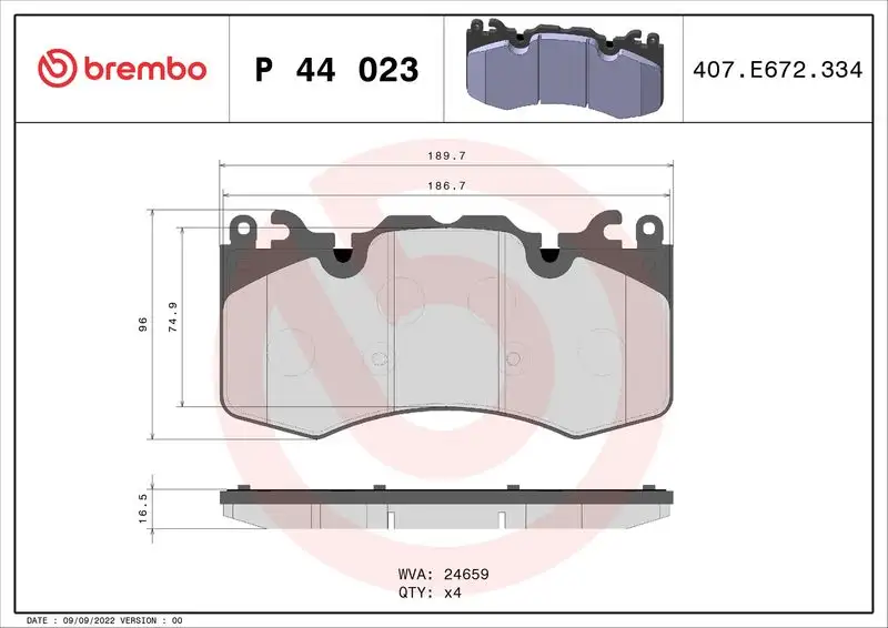 BREMBO P44023 Ön Fren Balatası