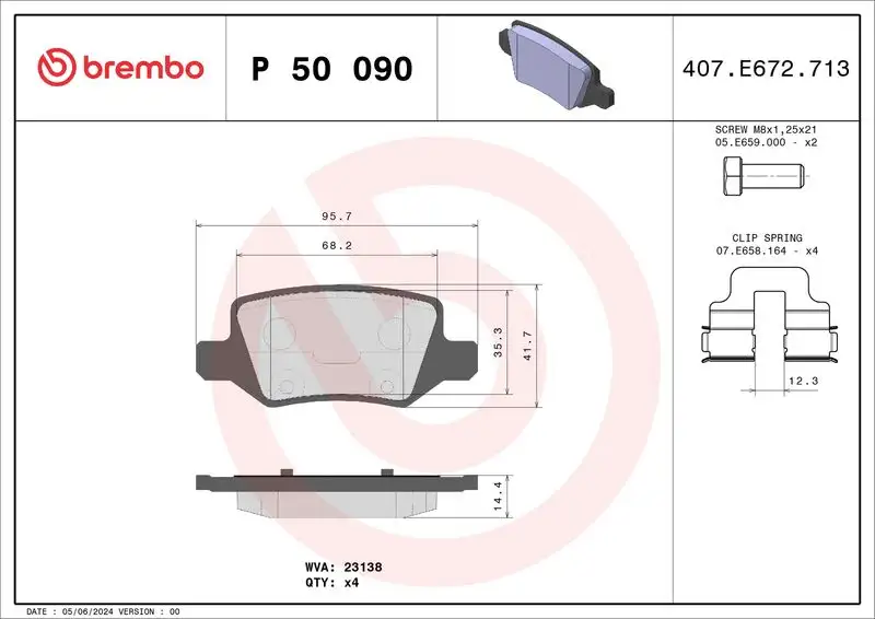 BREMBO P50090 Arka Fren Balatası