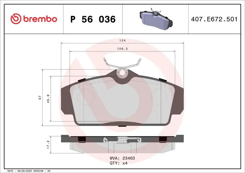 BREMBO P56036 Ön Fren Balatası