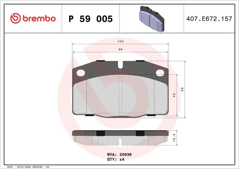BREMBO P59005 Ön Fren Balatası