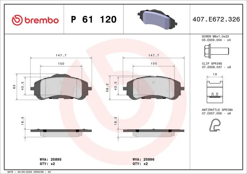 BREMBO P61120 Ön Fren Balatası