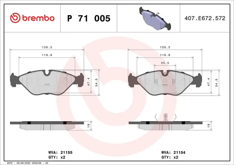 BREMBO P71005 Ön Fren Balatası