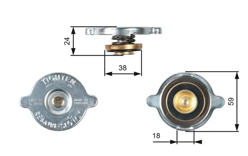 GATES RC113 Radyatör Kapağı
