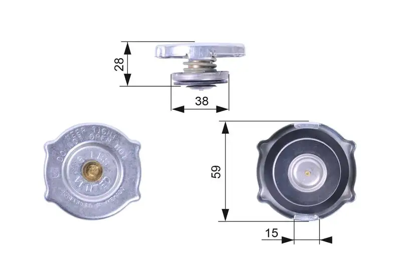 GATES RC135 Radyatör Kapağı