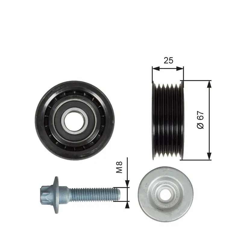 GATES T36619 Alternatör Gergi Rulmanı A1562020619
