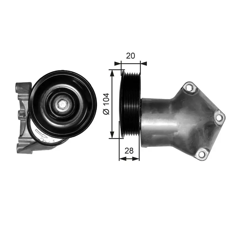 GATES T38202 Kayış Gergi Kütüğü 1E0615980