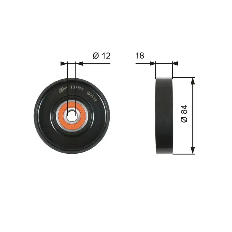 GATES T39177 Alternatör Gergi Rulmanı