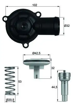 MAHLE TI22087D Termostat 03C121110A
