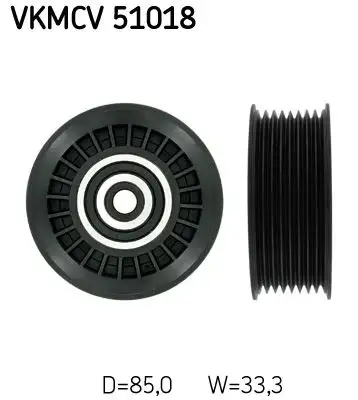 SKF VKMCV51018 Alternatör Gergi Rulmanı A0005500633
