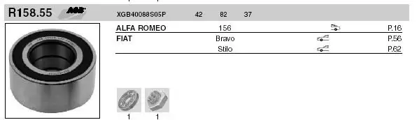 SNR XGB40088S05P Ön Aks Rulmanı