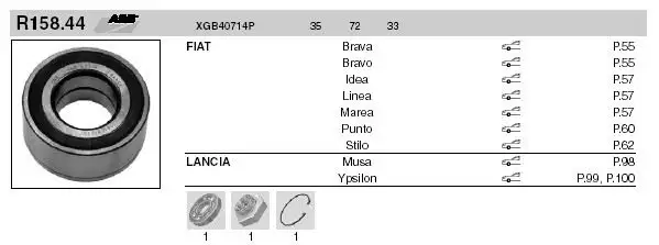 SNR XGB40714P Ön Aks Rulmanı