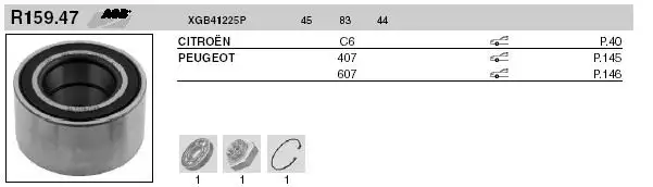 SNR XGB41225P Ön Aks Rulmanı